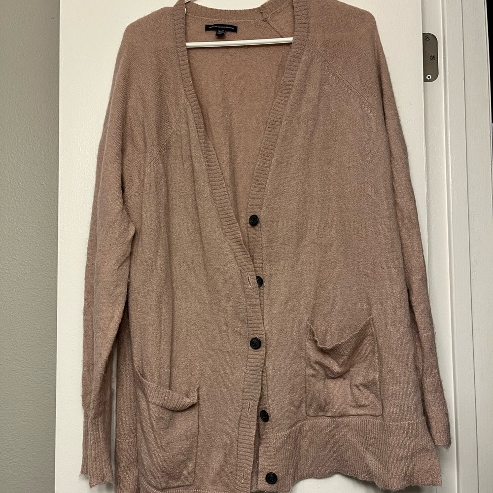 Women's Tan Cardigan Sweater